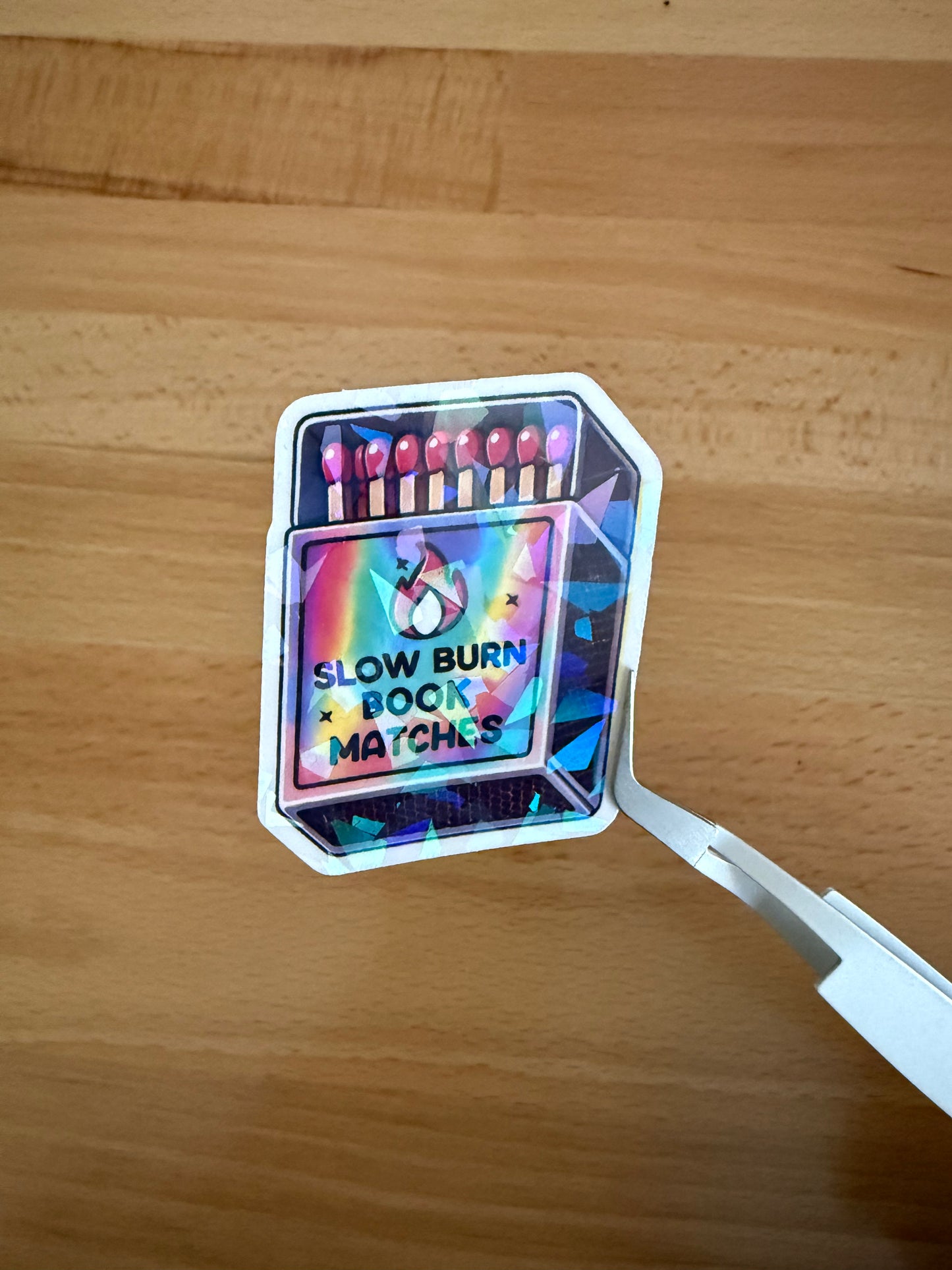 Slow Burn Book Matches Sticker