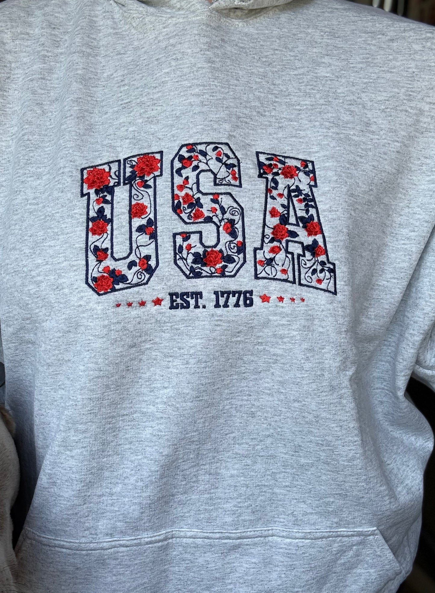 USA Embroidered Crewneck