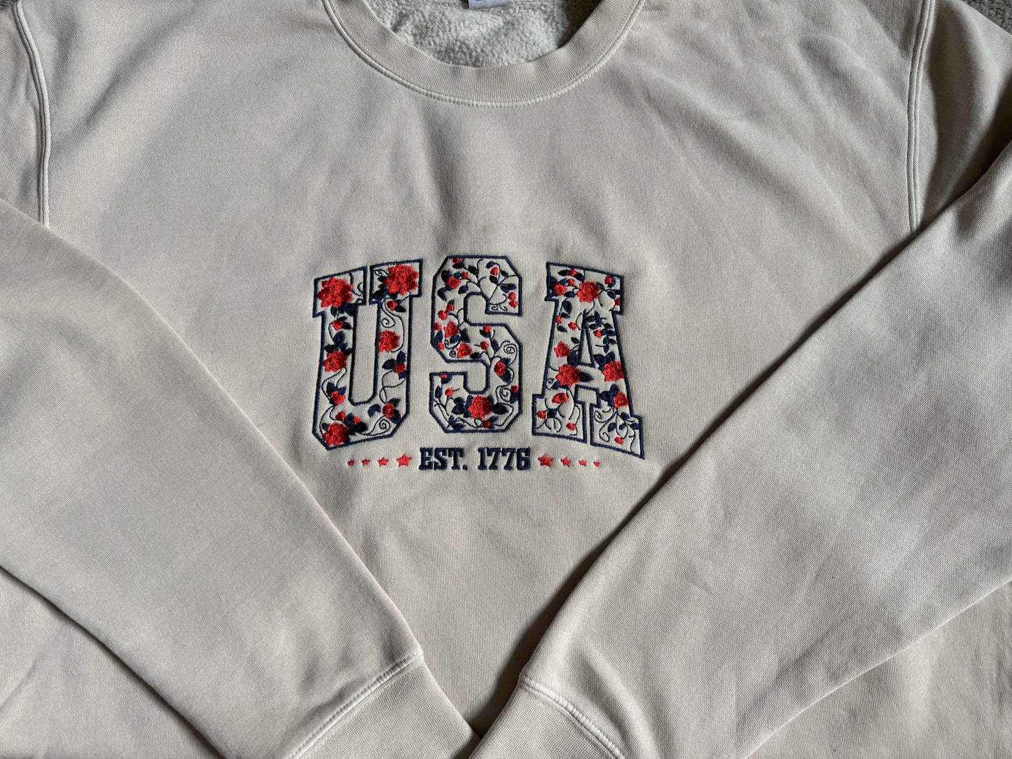 USA Embroidered Crewneck