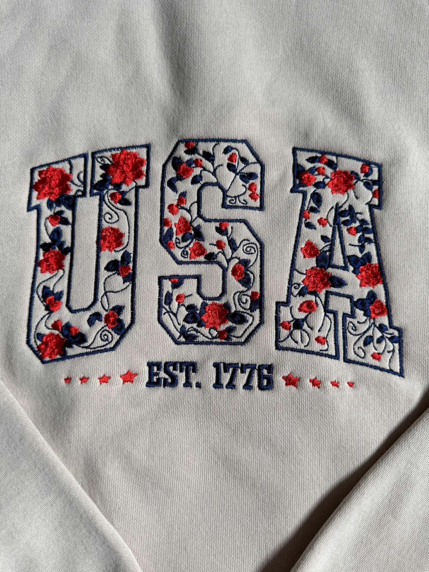 USA Embroidered Crewneck