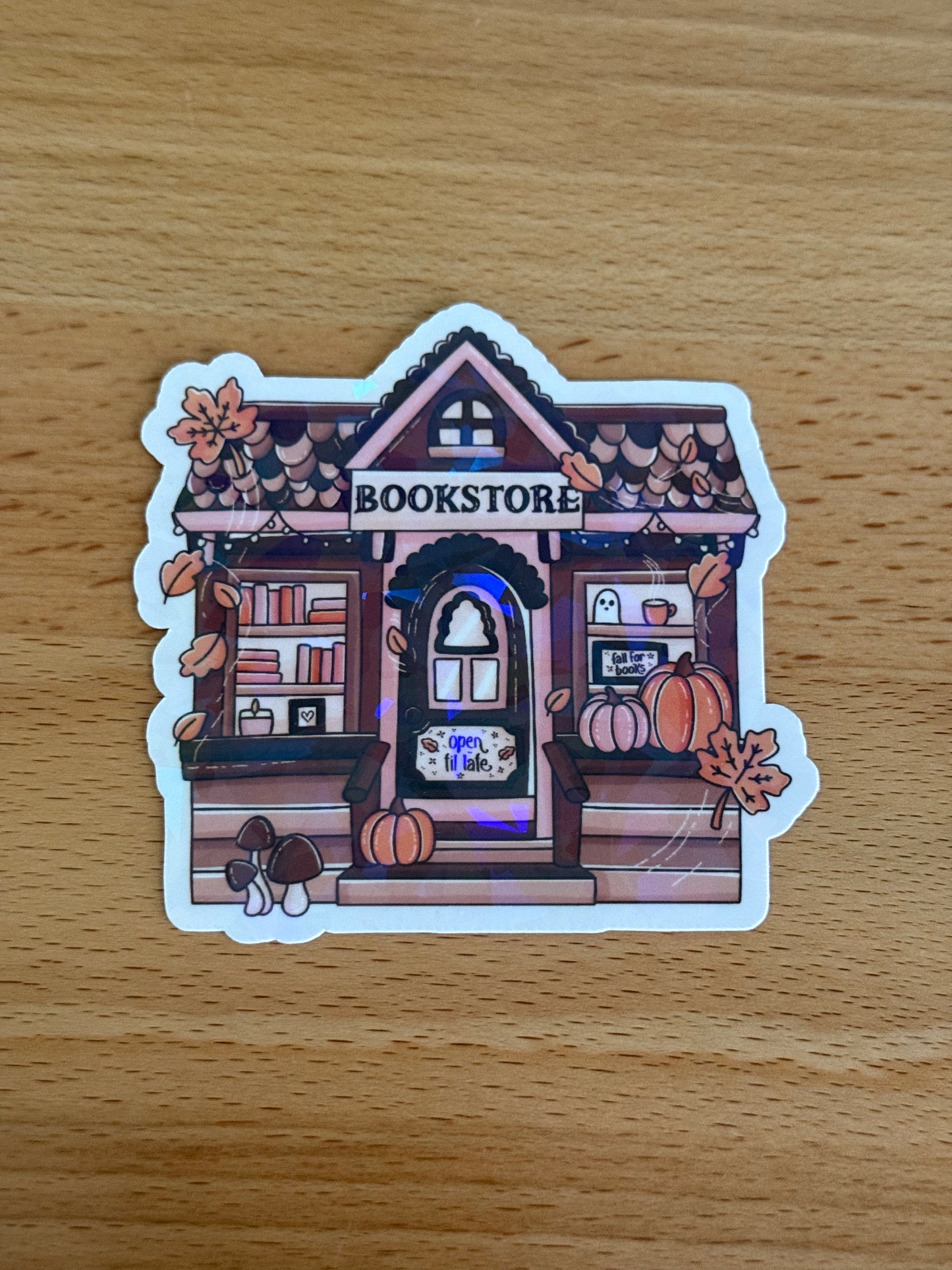 Autumn Bookstore Sticker