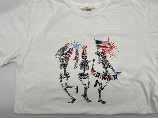 Patriotic Dancing Skellies Tee