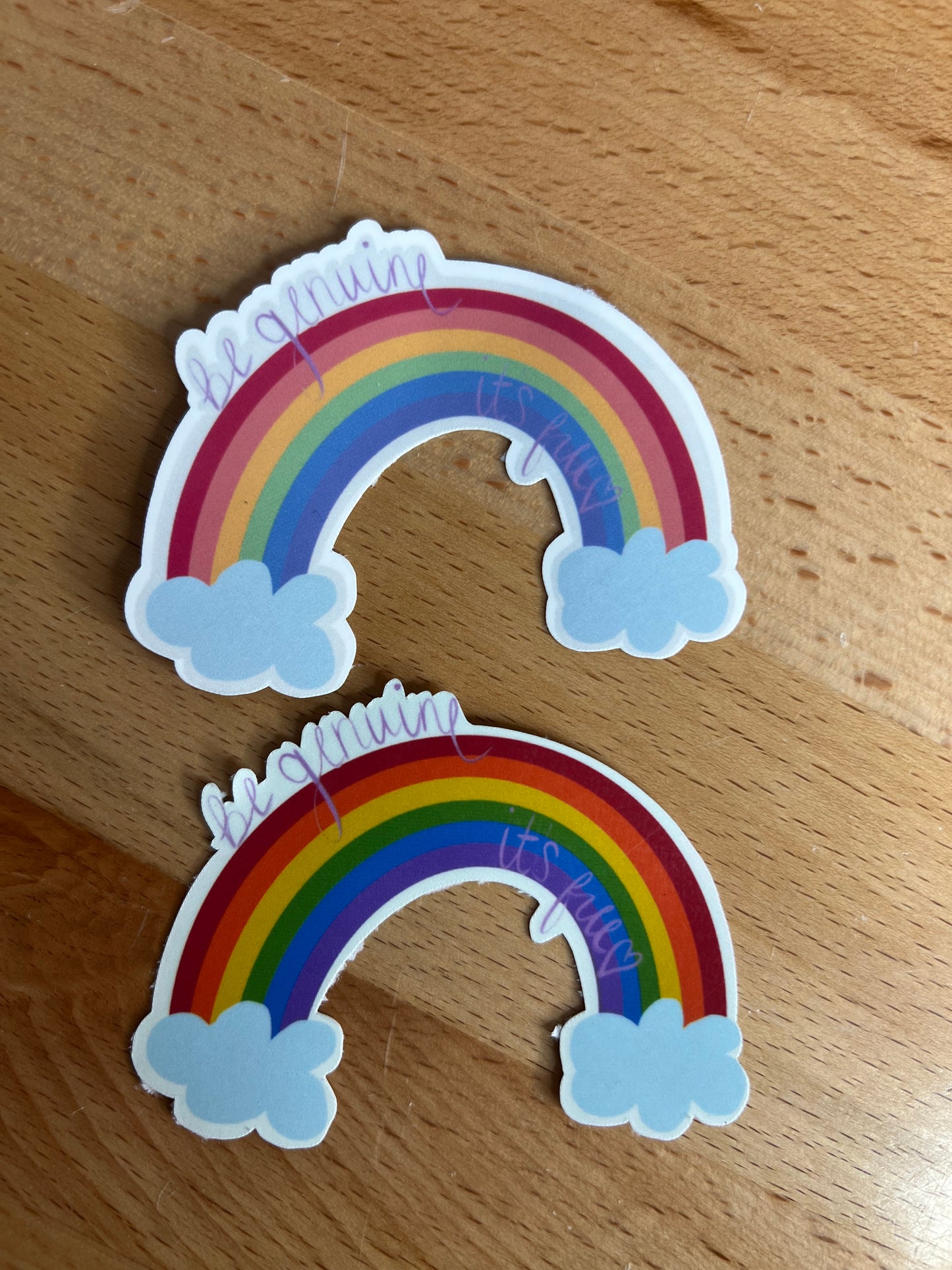 Be Genuine Rainbow Sticker