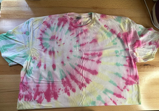 Pink, Yellow, and Green Tie Dye