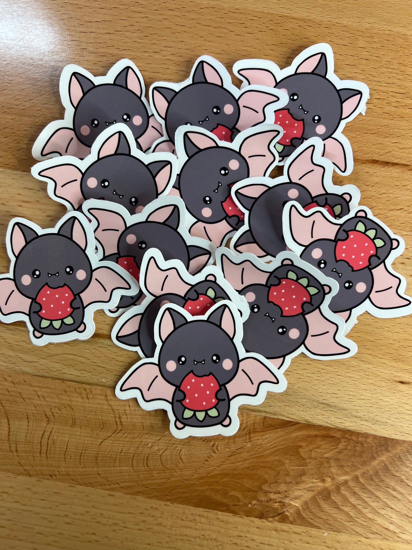 Strawberry Bats Sticker