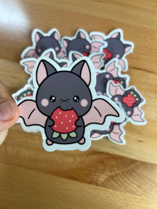 Strawberry Bats Sticker